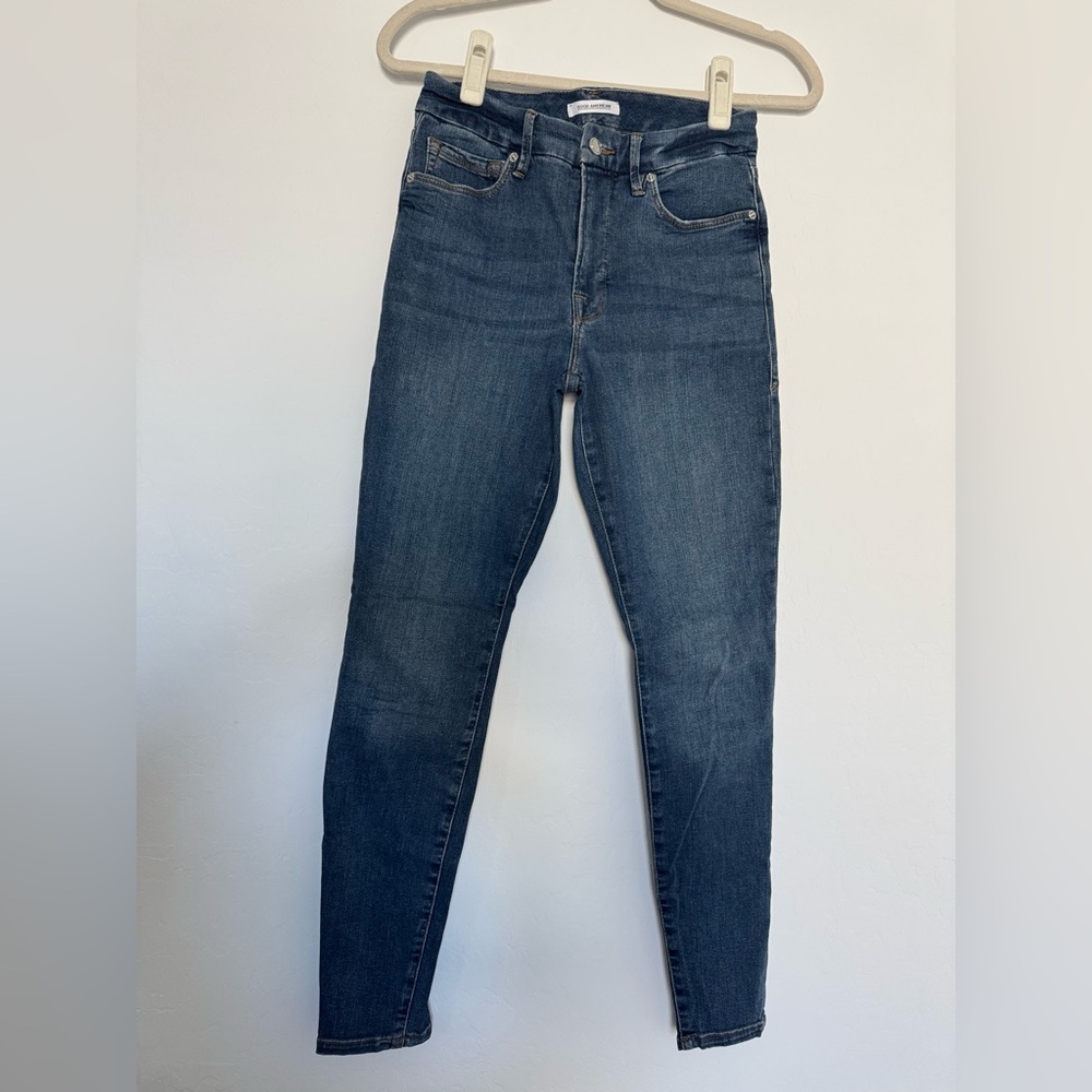 Good American Dark Blue Skinny Jeans Good Legs